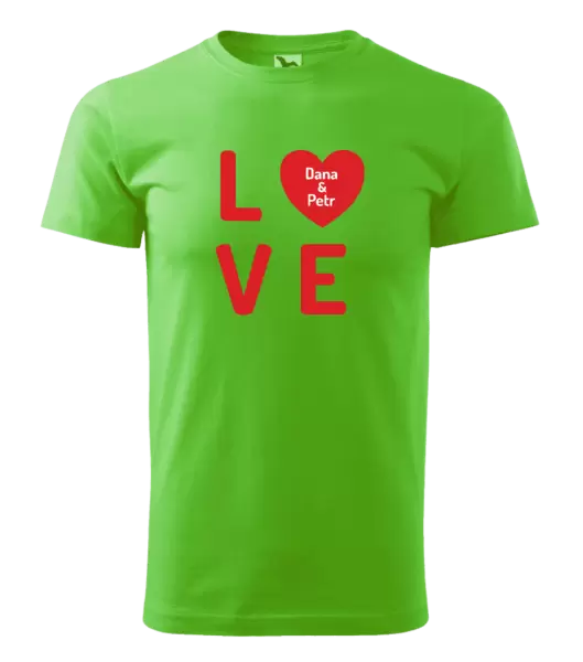 Pánské tričko Love se jmény