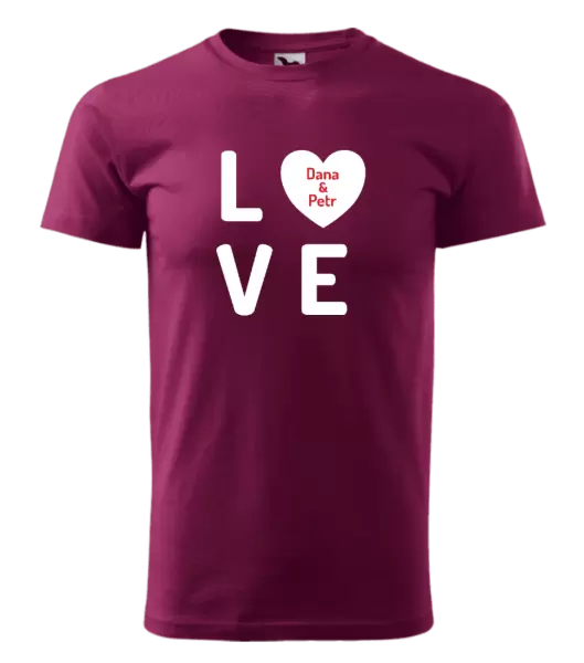 Pánské tričko Love se jmény