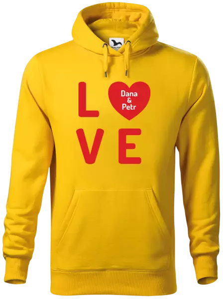 Pánská mikina Love se jmény