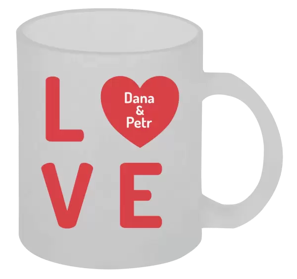 Hrnek Love se jmény