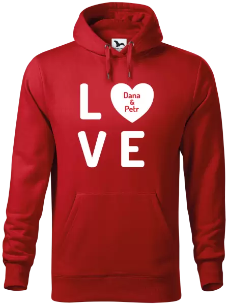 Pánská mikina Love se jmény