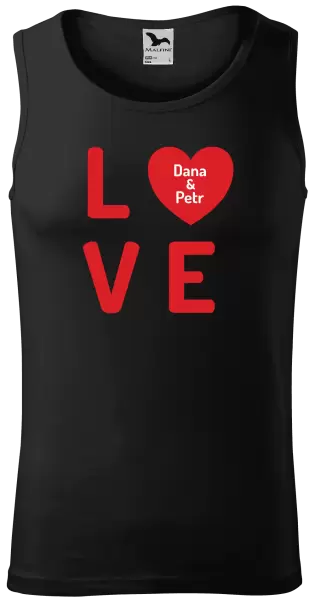 Pánské tílko Love se jmény