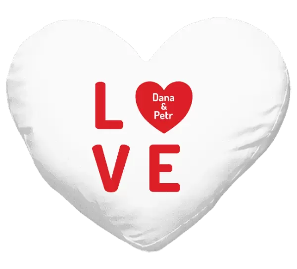 Polštář Love se jmény