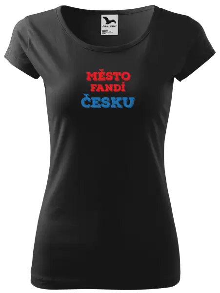 Dámské tričko Město fandí Česku