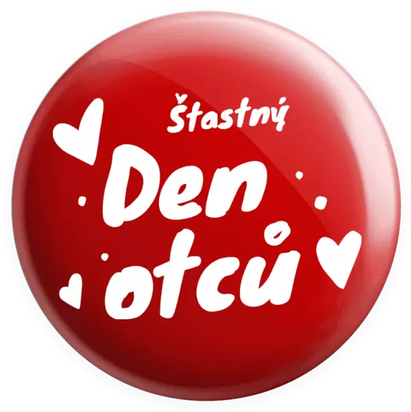 Placka Šťastný den otců - srdce