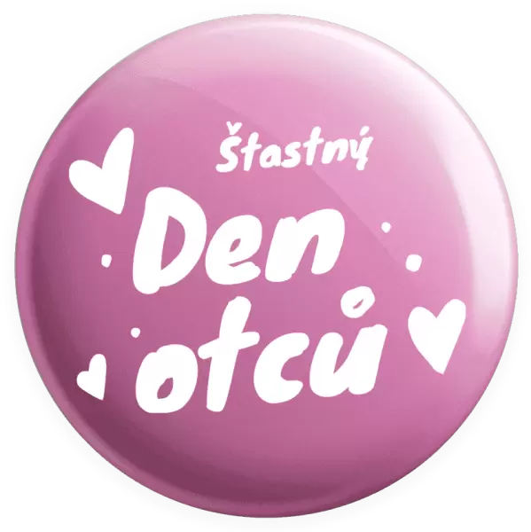 Placka Šťastný den otců - srdce