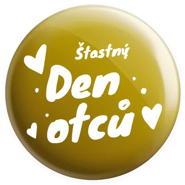 Placka Šťastný den otců - srdce