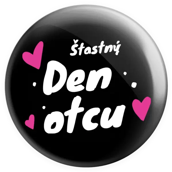 Placka Šťastný den otců - srdce
