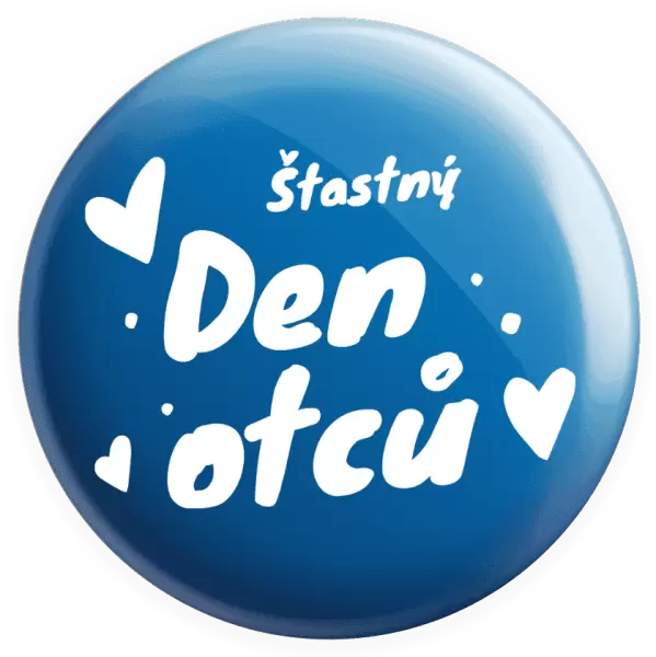 Placka Šťastný den otců - srdce