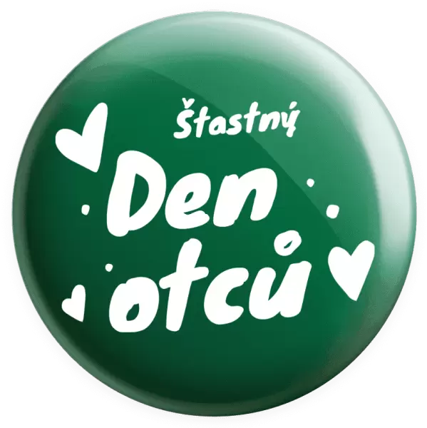 Placka Šťastný den otců - srdce