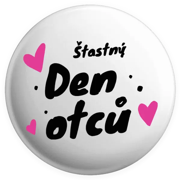 Placka Šťastný den otců - srdce