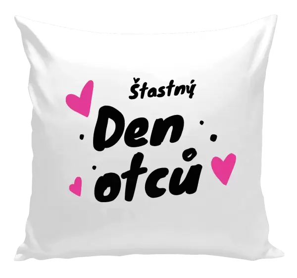 Polštář Šťastný den otců - srdce
