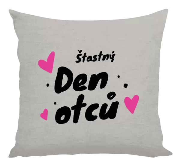 Polštář Šťastný den otců - srdce