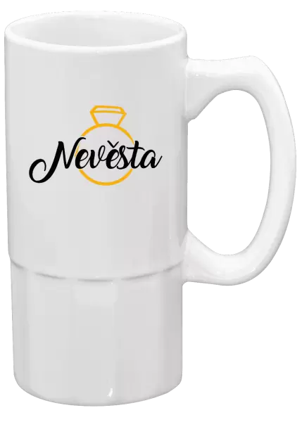 Půllitr Nevěsta - zlatý prsten