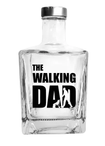 Fľaša, sklenená hranatá  The Walking Dad