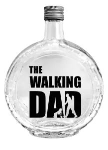 Fľaša, sklenená guľatá The Walking Dad