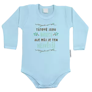 Dětské body s dlouhým rukávem Tátové jsou borci, ale můj je ten největší