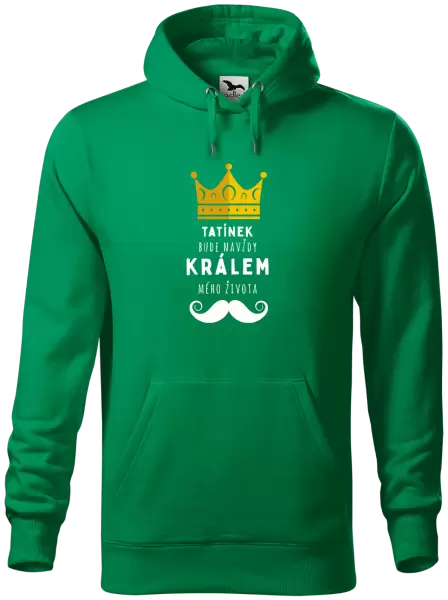 Pánská mikina Tatínek bude navždy králem mého života