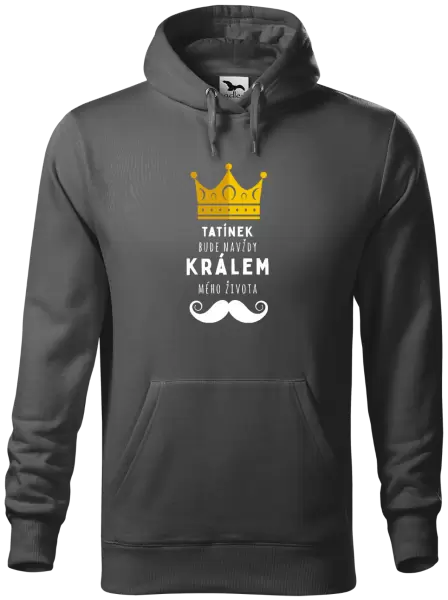 Pánská mikina Tatínek bude navždy králem mého života