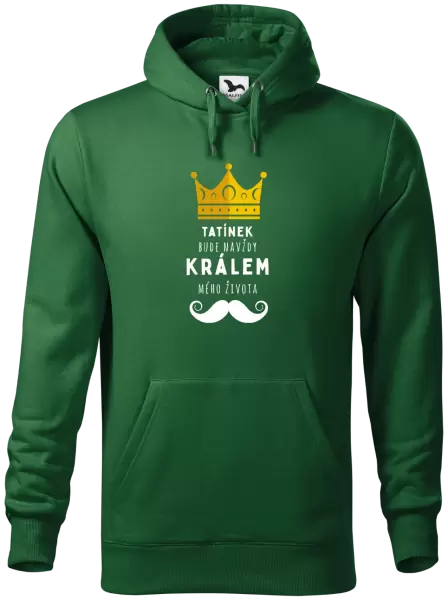 Pánská mikina Tatínek bude navždy králem mého života