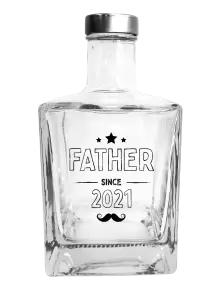 Fľaša, sklenená hranatá  Father since