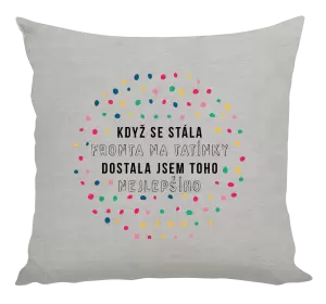 Polštář Když se stála fronta na tatínky, dostala jsem toho nejlepšího