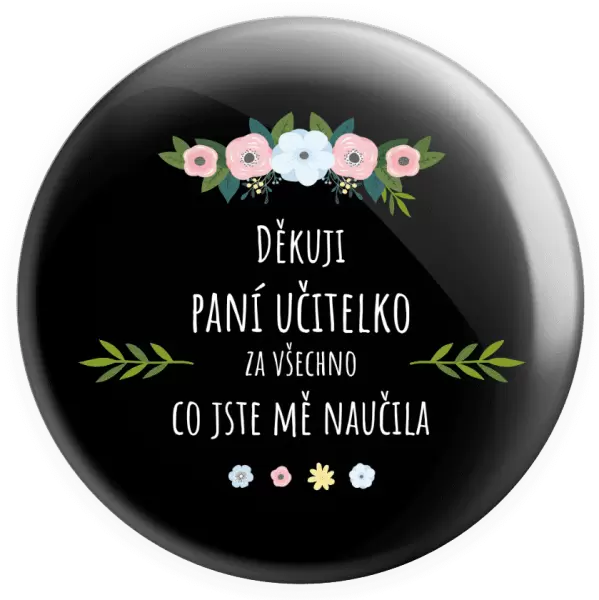Placka Děkuji, paní učitelko, za všechno co jste mě naučila