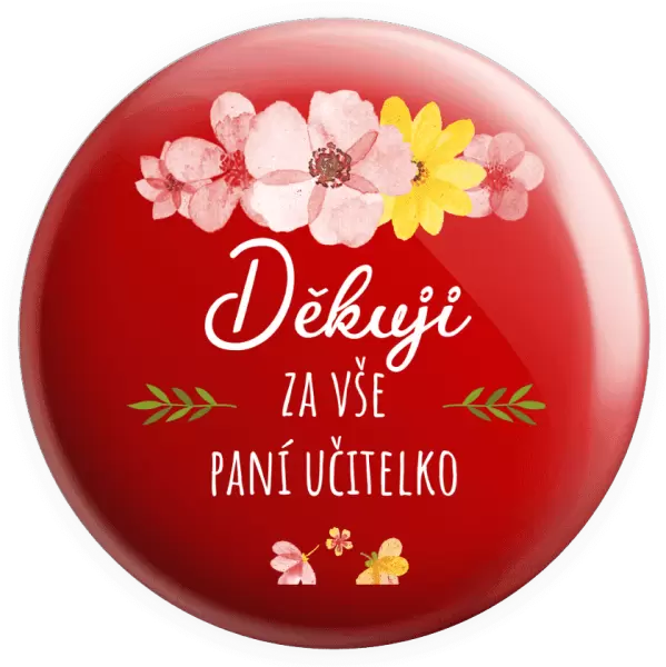 Placka Děkuji za vše, paní učitelko