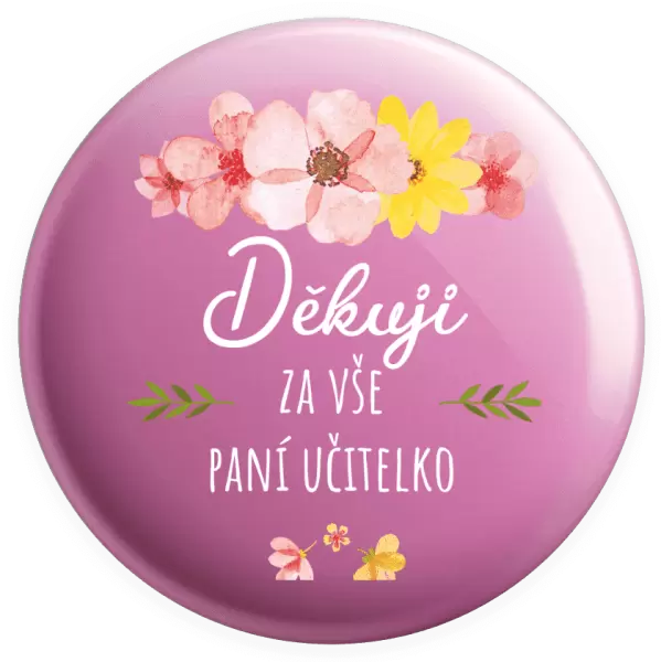 Placka Děkuji za vše, paní učitelko