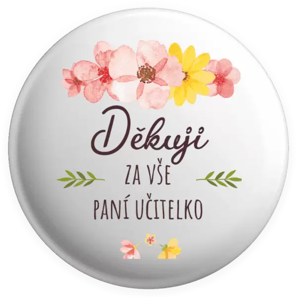 Placka Děkuji za vše, paní učitelko