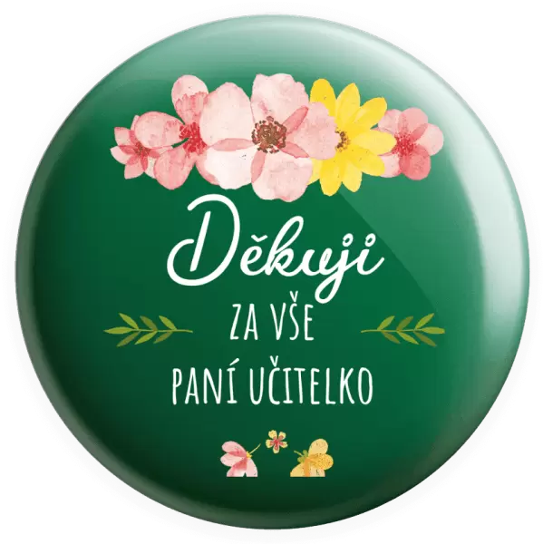 Placka Děkuji za vše, paní učitelko