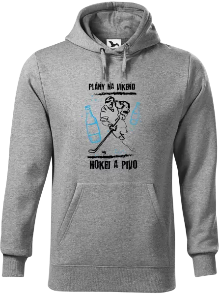 Pánská mikina Plány na víkend - hokej a pivo