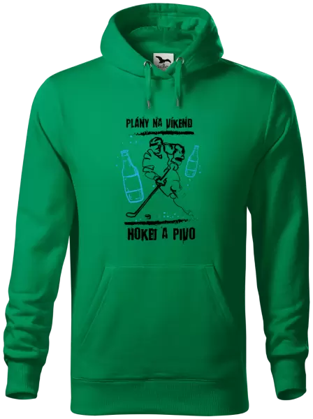 Pánská mikina Plány na víkend - hokej a pivo