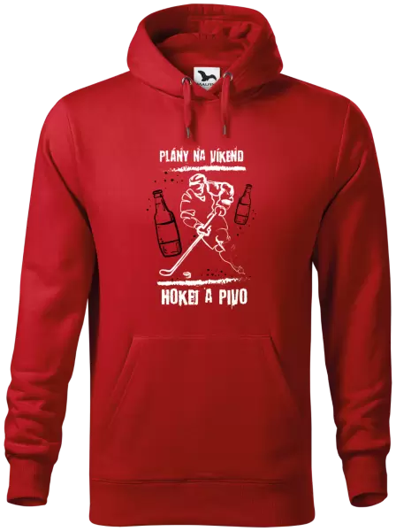 Pánská mikina Plány na víkend - hokej a pivo