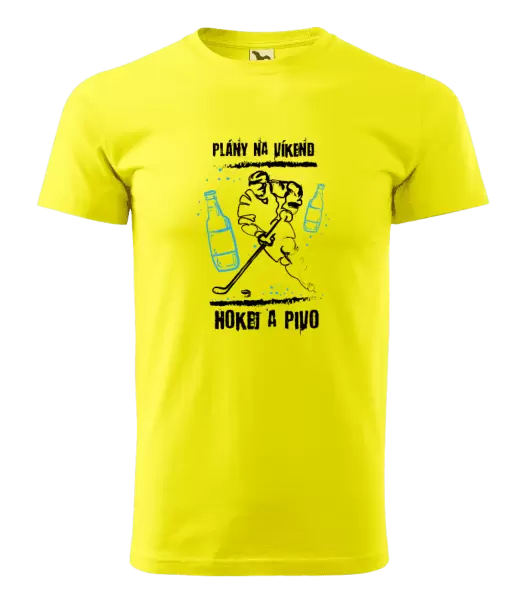 Pánské tričko Plány na víkend - hokej a pivo