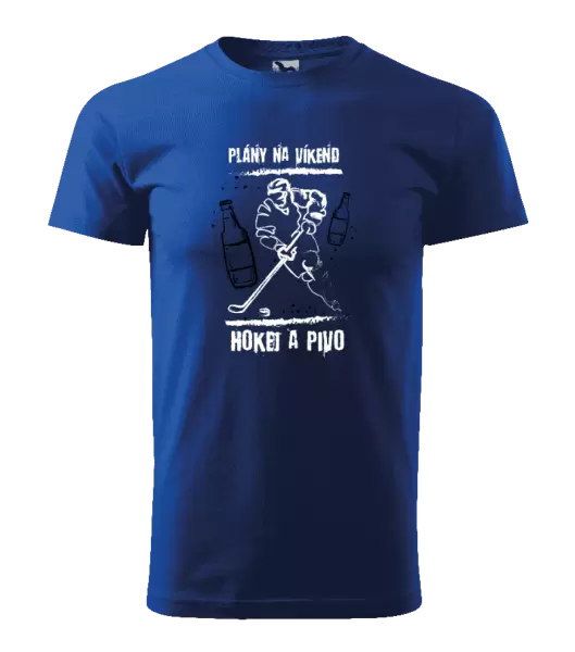 Pánské tričko Plány na víkend - hokej a pivo