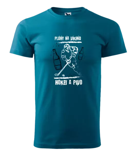 Pánské tričko Plány na víkend - hokej a pivo