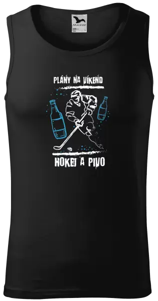 Pánské tílko Plány na víkend - hokej a pivo