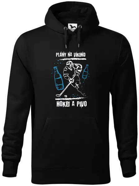 Pánská mikina Plány na víkend - hokej a pivo