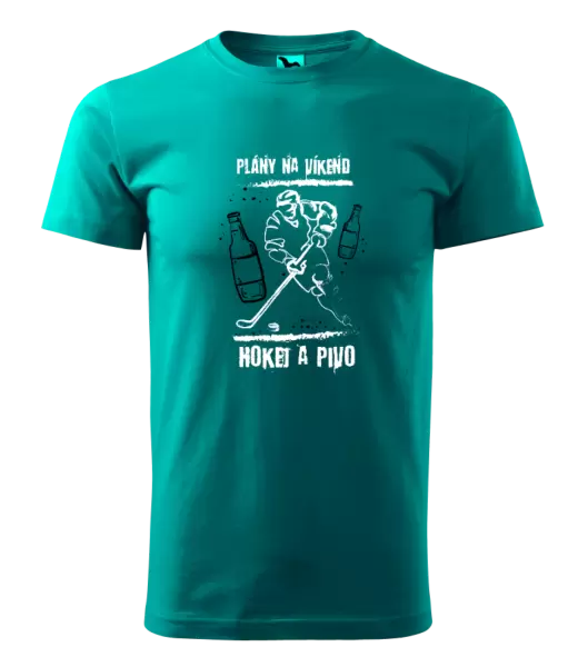 Pánské tričko Plány na víkend - hokej a pivo