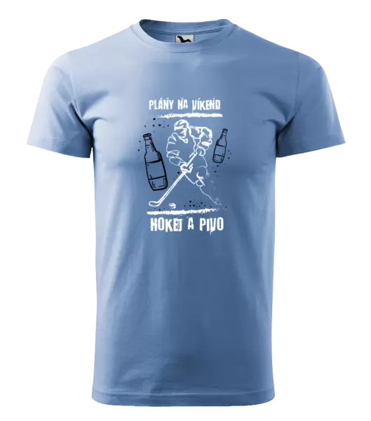Pánské tričko Plány na víkend - hokej a pivo