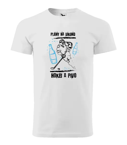 Pánské tričko Plány na víkend - hokej a pivo