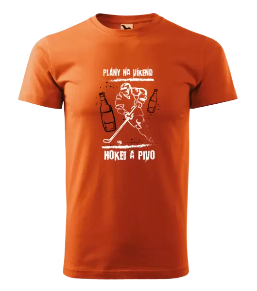 Pánské tričko Plány na víkend - hokej a pivo