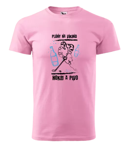 Pánské tričko Plány na víkend - hokej a pivo