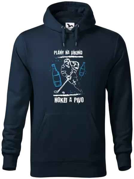 Pánská mikina Plány na víkend - hokej a pivo