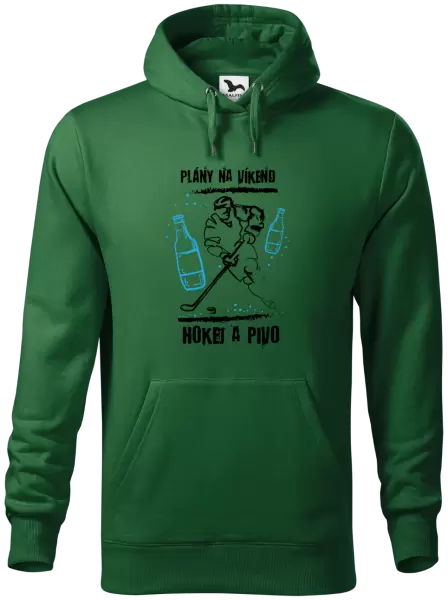 Pánská mikina Plány na víkend - hokej a pivo