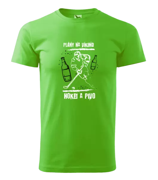 Pánské tričko Plány na víkend - hokej a pivo
