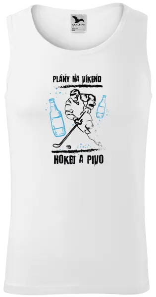 Pánské tílko Plány na víkend - hokej a pivo