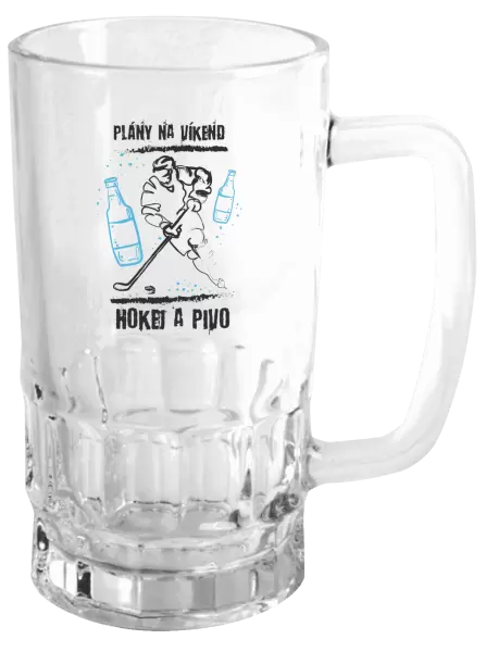 Půllitr Plány na víkend - hokej a pivo