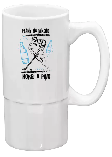 Půllitr Plány na víkend - hokej a pivo